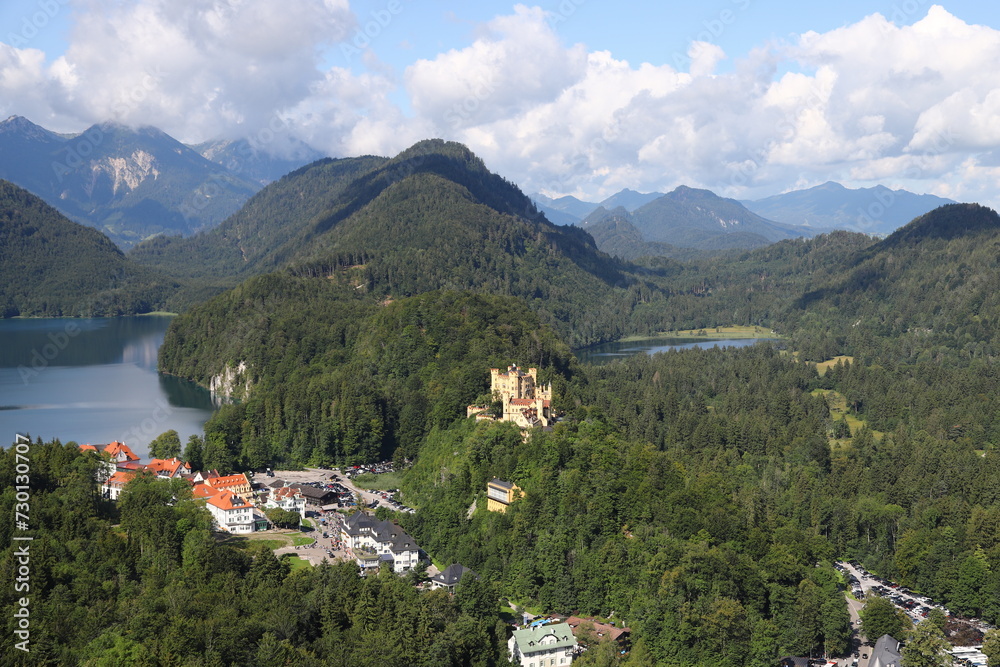 Hohenschwangau and Alpsee - View from Schloss Neuschwanstein