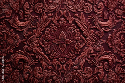 Burgundy paterned carpet texture