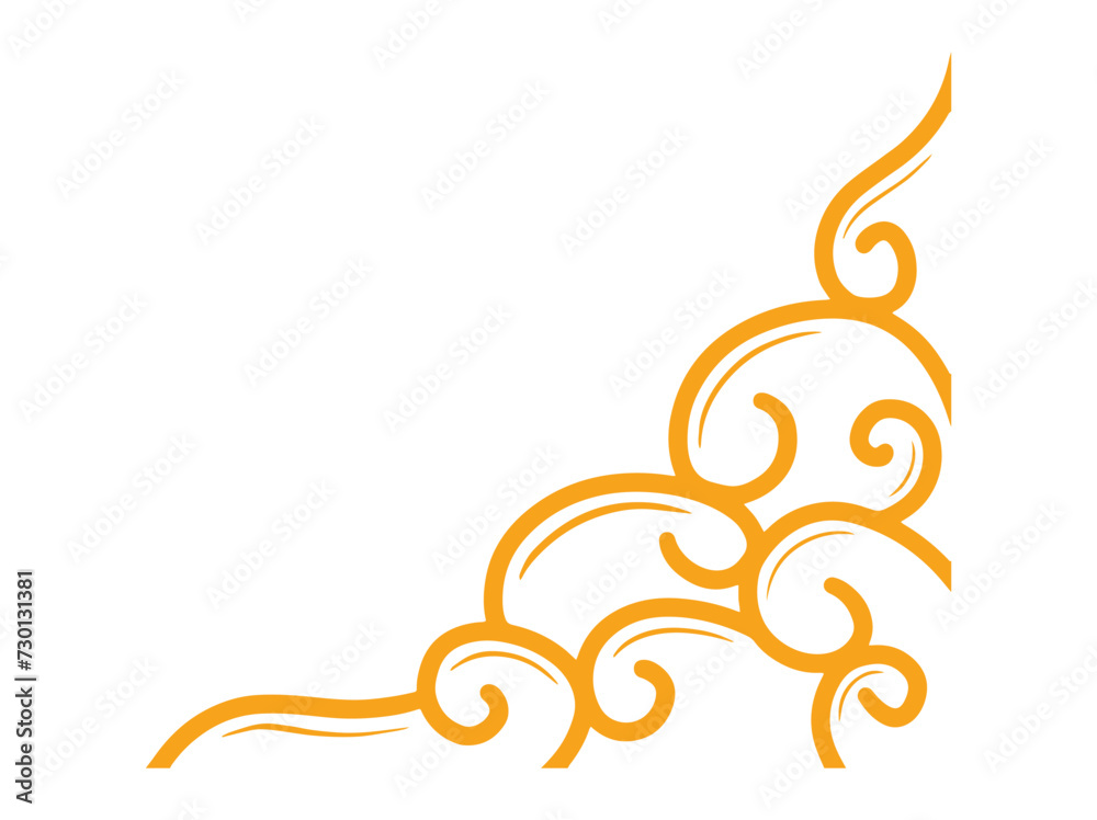 Chinese Corner Border Background Illustration
