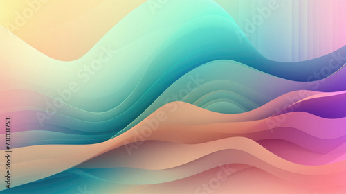 Abstract background with smooth wavy lines in pastel colors.