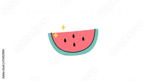 watermelon animation with looping , 4k resolution, and Alpha Channel