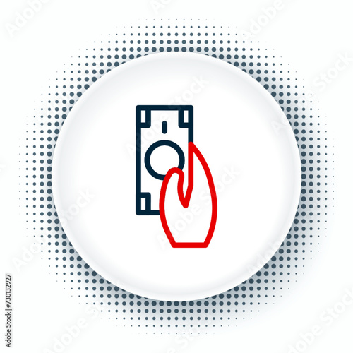 Line Fast payments icon isolated on white background. Fast money transfer payment. Financial services, fast loan, time is money, cash back concept. Colorful outline concept. Vector