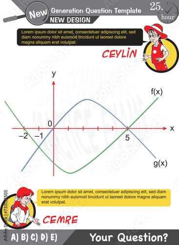 University and high school exam question form  Mathematics  physics  geometry  biology  eps  Next generation problems  two sister  speech bubble  template  experiment