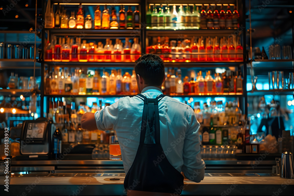 Bartender at a Restaurant Bar