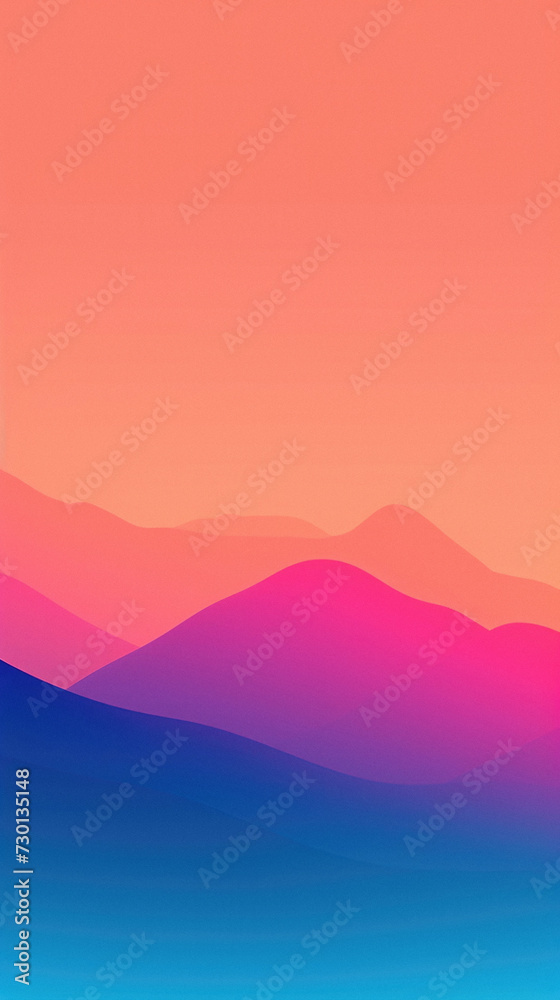Abstract background of color gradient and wavy line.