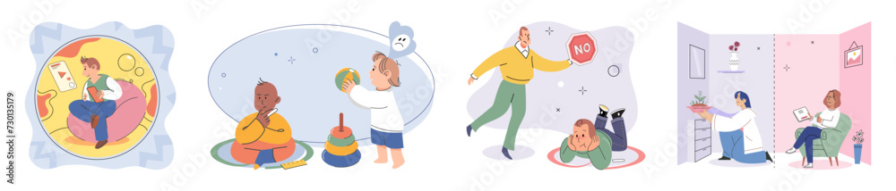 Fototapeta premium Social relationship vector illustration. Respect for each others differences strengthens social bonds Social relationships play vital role in our overall well being and happiness Building partnerships