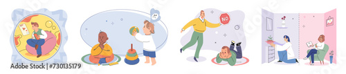 Social relationship vector illustration. Respect for each others differences strengthens social bonds Social relationships play vital role in our overall well being and happiness Building partnerships