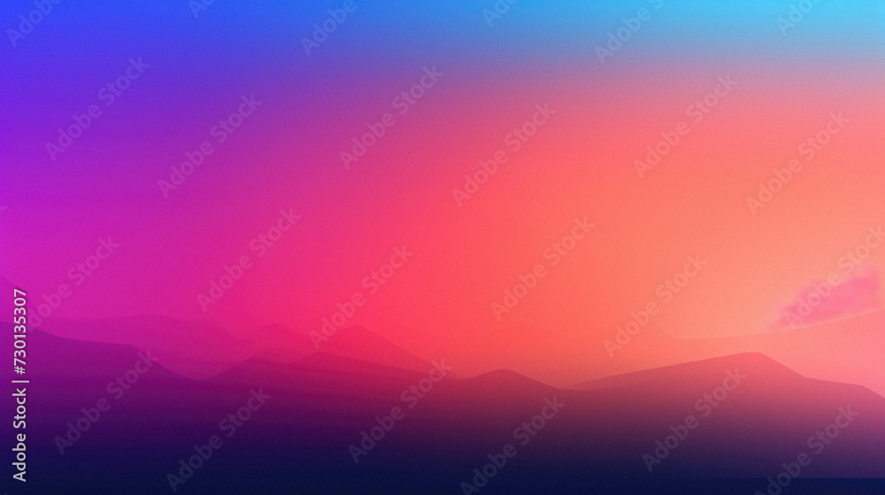 Sunset landscape background.  Colorful gradient.