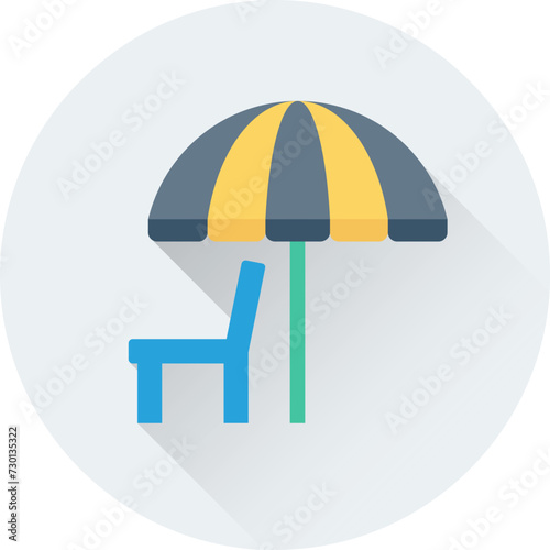 Sunbathe Vector Icon