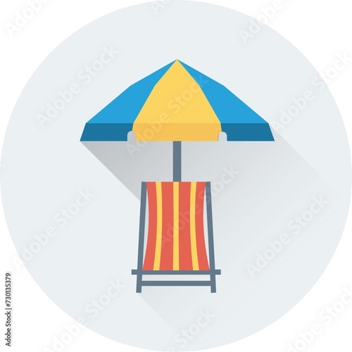 Sunbathe Vector Icon