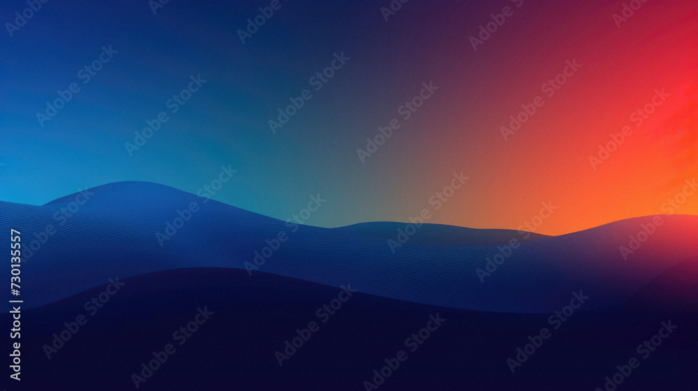 Abstract background with blue and orange waves.   .
