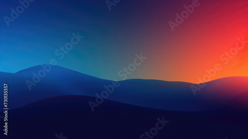 Abstract background with blue and orange waves.   .