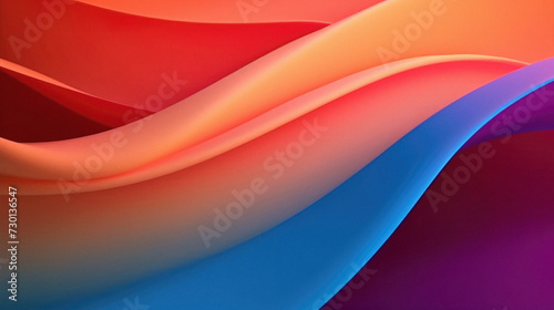 Abstract background with wavy lines in red, orange and blue colors.
