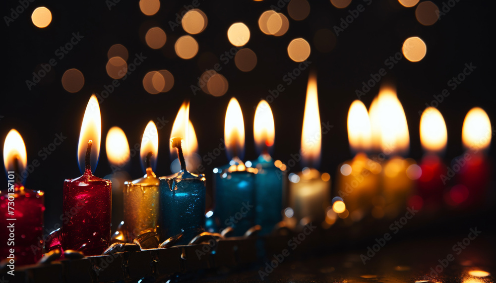 Burning candle ignites love, harmony, and spirituality in celebration generated by AI Burning candle ignites love, harmony, and spirituality in celebration generated by AI