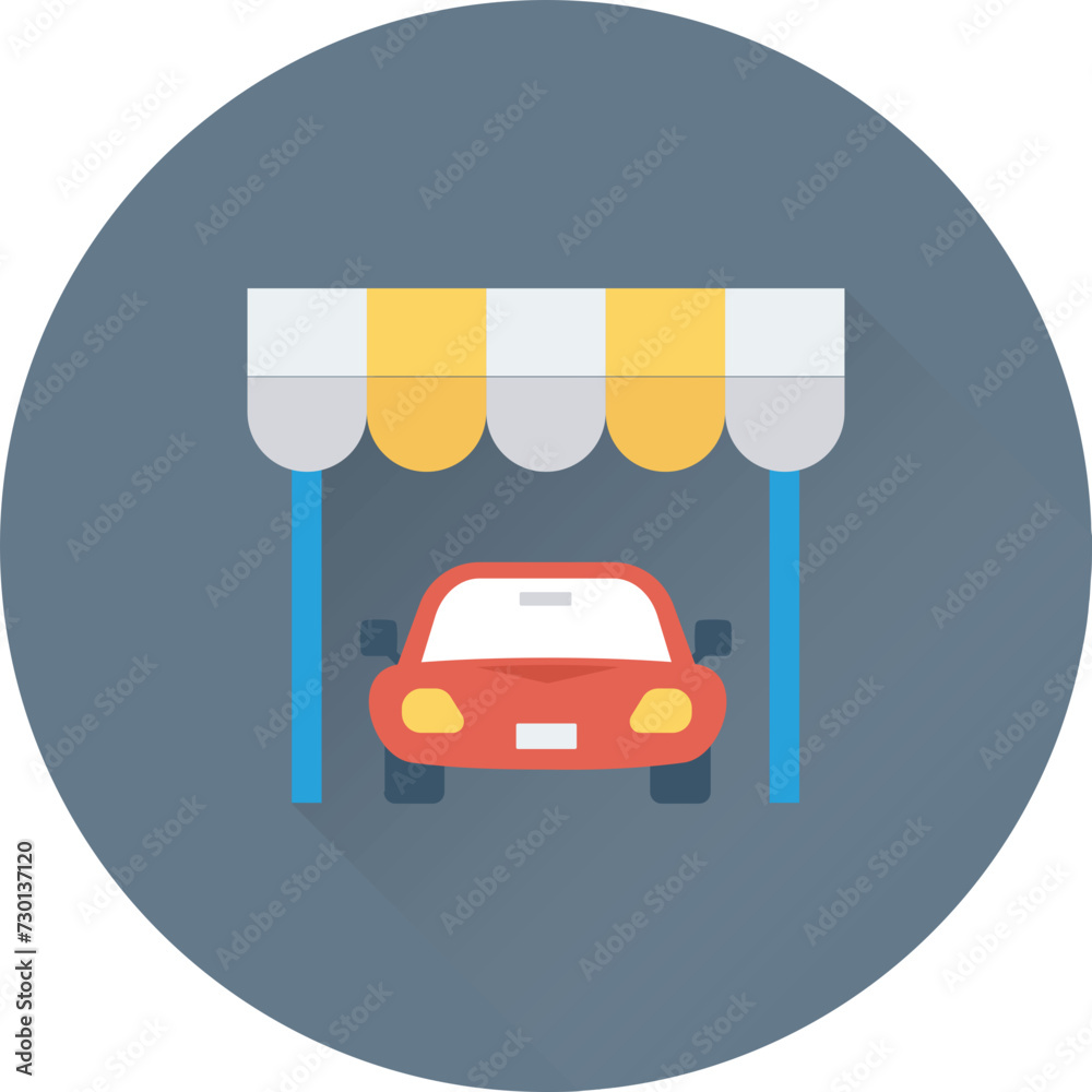 Car Garage Vector Icon Car Garage Vector Icon