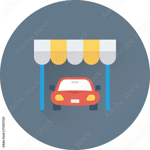 Car Garage Vector Icon