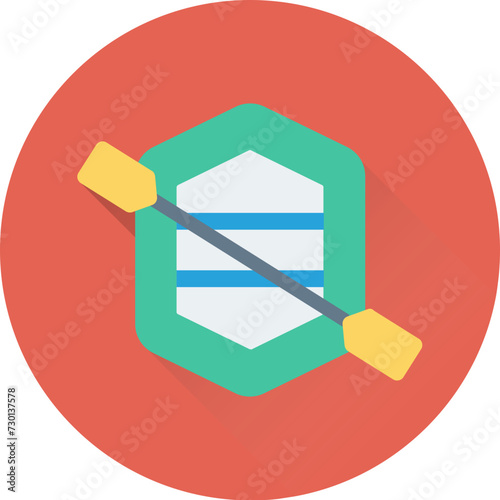 Paddle Boat Vector Icon