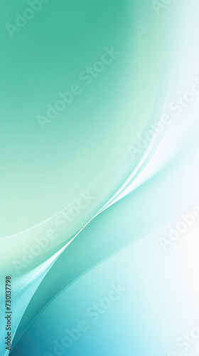 Abstract background with smooth lines in green and turquoise colors.