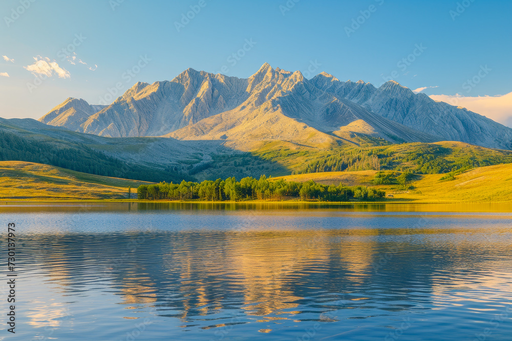 nature, mountains, landscape, lake, reflection