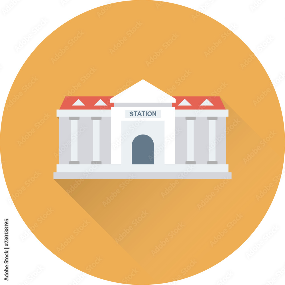 Fototapeta premium Court Building Vector Icon