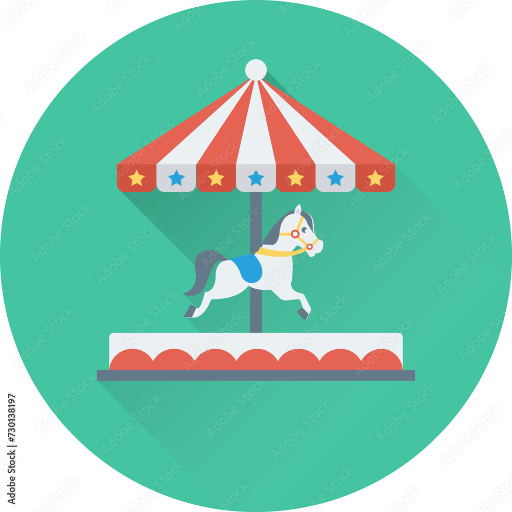 Obraz premium Merry Go Round Vector Icon