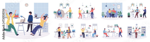 Office rest vector illustration. The office can be place tranquility and amusement, providing break from work demands Incorporating elements pleasure into office rest areas creates more satisfying