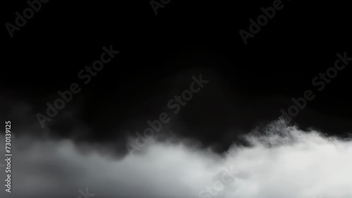 Dense and fluid smoke floating on a black and white background, evoking movement and life with its constantly changing shapes, visual rhythm, and contrast.
 photo