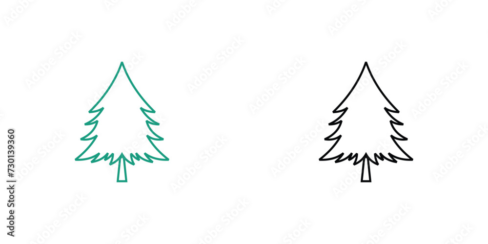 Obraz premium Simple pine tree logo design with unique concept| premium vector