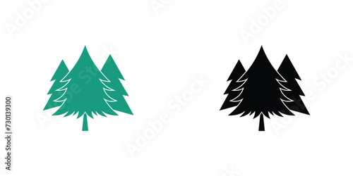Simple pine tree logo design with unique concept| premium vector