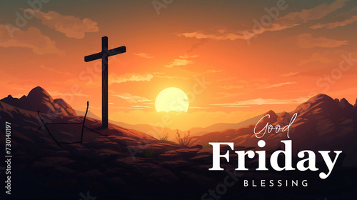 Blessed good friday  faith and celebration concept digitally generated image