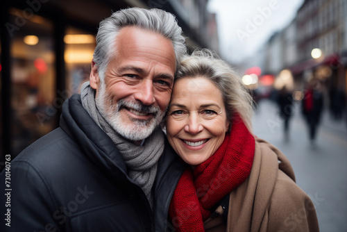 AI generated photo of happy beautiful charming couple enjoying time together