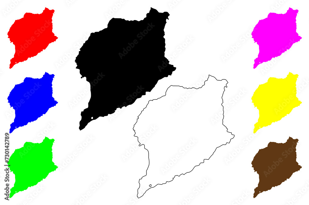 Fototapeta premium Liaocheng city (People's Republic of China, PRC) map vector illustration, scribble sketch Liaocheng Prefecture-level city map