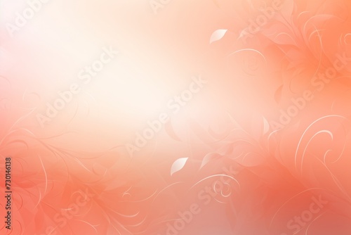 lightsalmon soft pastel gradient modern background with a thin barely noticeable floral ornament  © Celina