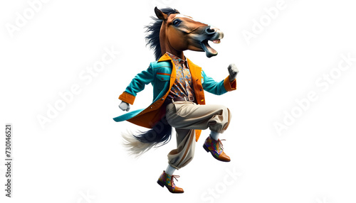 horse dance isolated on transparent background
