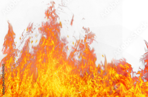 Fire flame, transparent photo