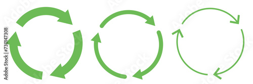 回転矢印（循環）サイクル アイコンセット