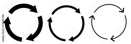 回転矢印（循環）サイクル　アイコンセット photo