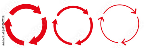 回転矢印（循環）サイクル　アイコンセット