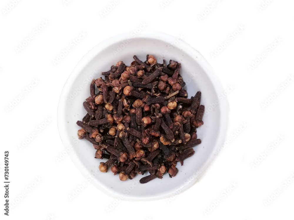 Clove herb on white background isolated Clove herb on white background isolated