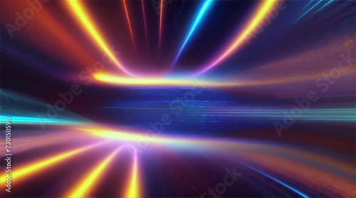 Blue Motion: Abstract Light Background with Space and Energy