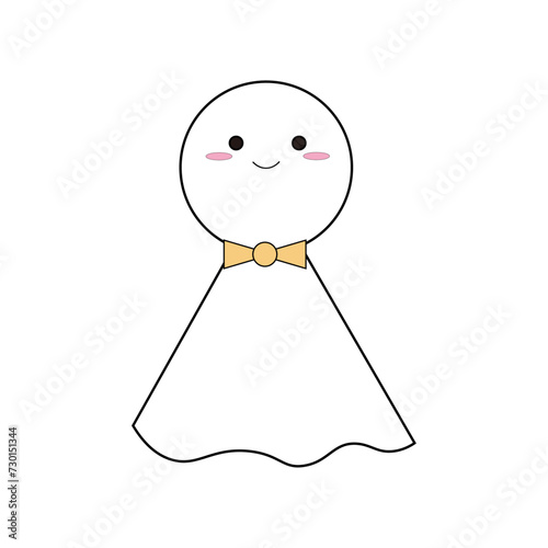 上を見てるかわいいてるてる坊主