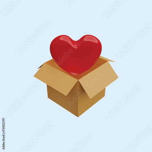 Volunteer Icon concept. Realistic 3d object cartoon style.