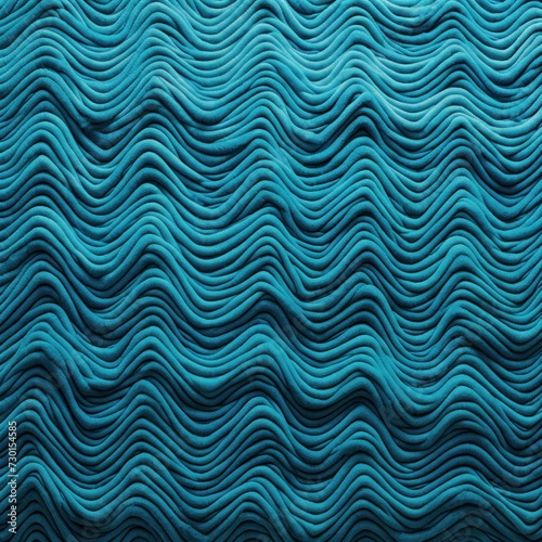 Cyan zig-zag wave pattern carpet texture background
