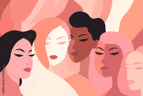 Diverse Women's Portraits Illustration
