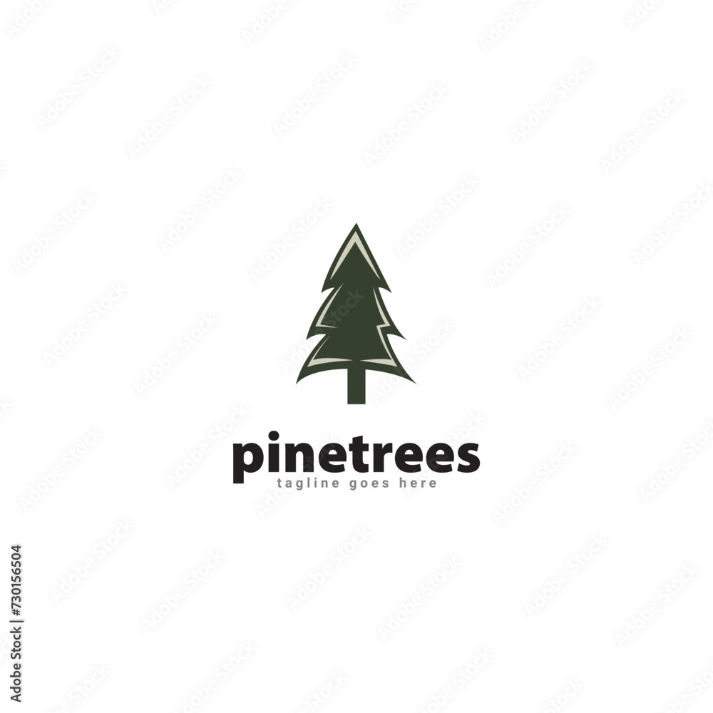 pine logo icon vector template.