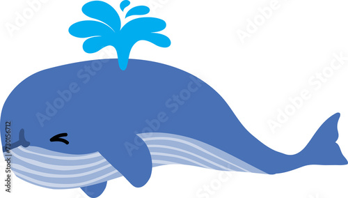 cute whale cartoon  sea animal