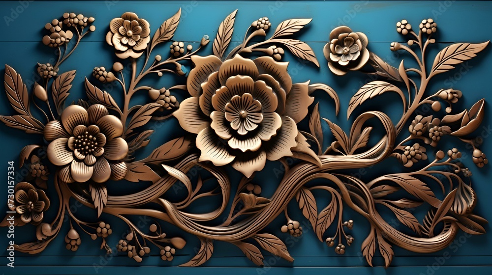the art of carving flowers on wood
