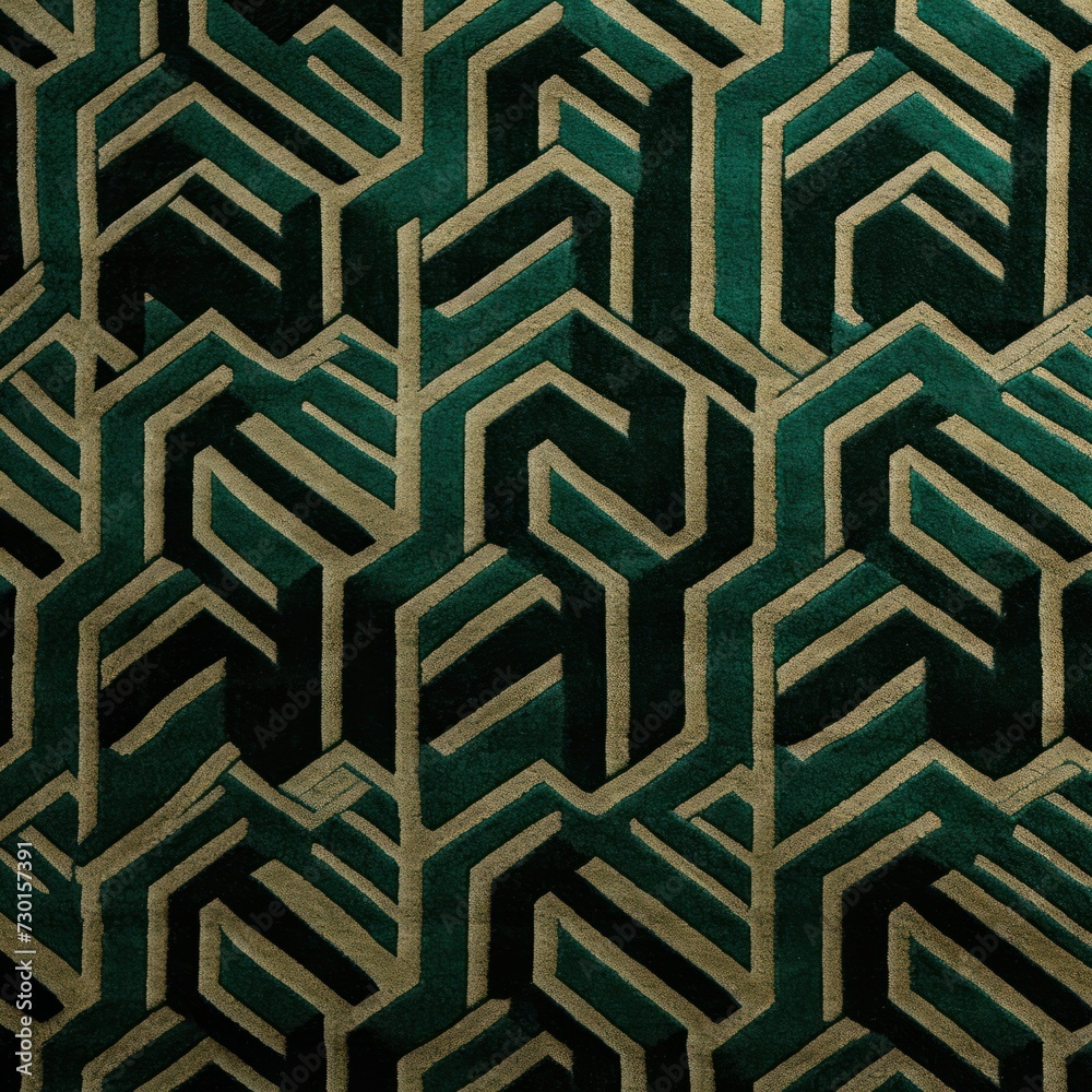 Emerald paterned carpet texture