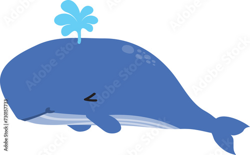 cute whale cartoon. sea animal