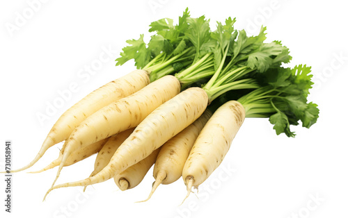 Parsnips Isolated on White Background